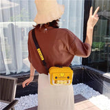 Chicken Cartoon Canvas Shoulder Bag Women Shopping Handbag Crossbody