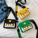 Chicken Cartoon Canvas Shoulder Bag Women Shopping Handbag Crossbody