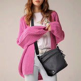 Casual PU Leather Handbag Solid Mother Shoulder Crossbody Bag