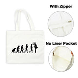 Dancing Ballet Print Women Canvas Tote Bag - Lady Shopper Handbag