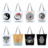 Totem Peace Tai Chi Print Tote Bag for Outdoor Travel