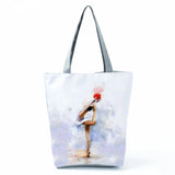 Watercolor Gymnastics Art Tote Bag Ladies Big The Tote Bag Gymnast Storage Bag