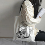 Skull Hip Hop Gothic Shopper Bag Street Canvas Shoulder Bag