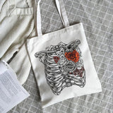 Skull Hip Hop Gothic Shopper Bag Street Canvas Shoulder Bag