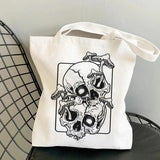 Skull Hip Hop Gothic Shopper Bag Street Canvas Shoulder Bag