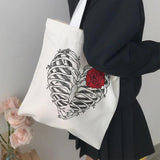 Skull Hip Hop Gothic Shopper Bag Street Canvas Shoulder Bag