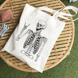 Skull Hip Hop Gothic Shopper Bag Street Canvas Shoulder Bag
