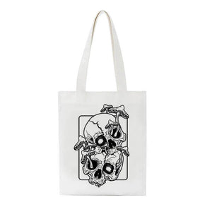 Skull Hip Hop Gothic Shopper Bag Street Canvas Shoulder Bag