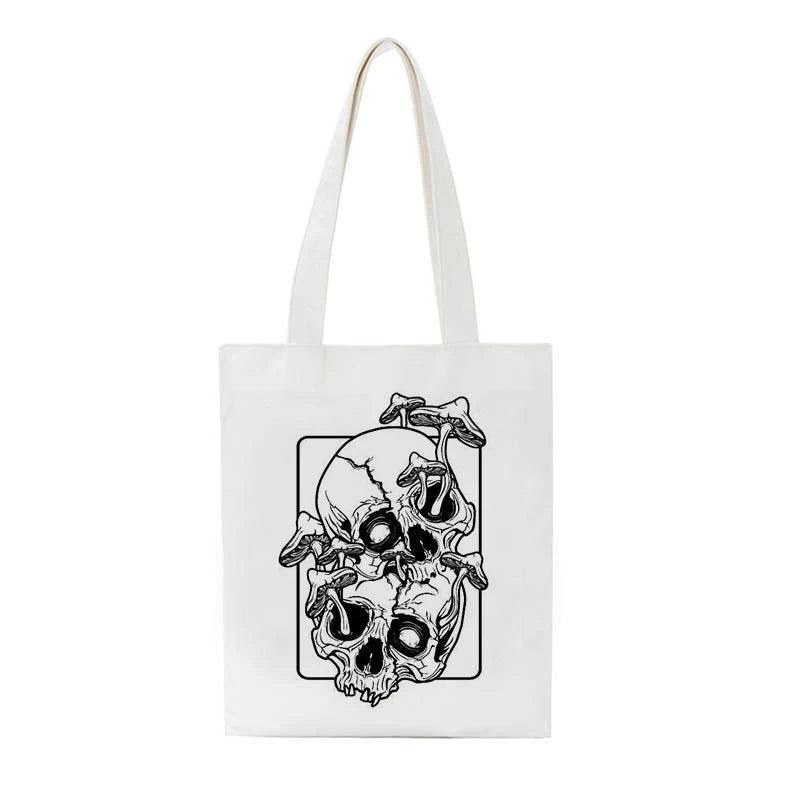 Skull Hip Hop Gothic Shopper Bag Street Canvas Shoulder Bag