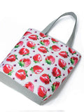 Miyahouse Strawberry Tote Bag Large Capacity Print Shoulder Bag