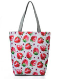 Miyahouse Strawberry Tote Bag Large Capacity Print Shoulder Bag