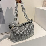 Women's Small Crossbody Messenger Bag Bling Diamond Summer Travel Shoulder Purse