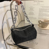 Women's Small Crossbody Messenger Bag Bling Diamond Summer Travel Shoulder Purse