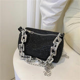 Women's Small Crossbody Messenger Bag Bling Diamond Summer Travel Shoulder Purse