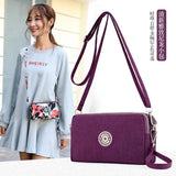 Three Layer Nylon Handbags Crossbody Bags for Women