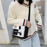 Canvas One-shoulder Small Square Bag Multi-function Mobile Phone Package