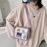 Canvas One-shoulder Small Square Bag Multi-function Mobile Phone Package