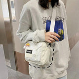 Canvas One-shoulder Small Square Bag Multi-function Mobile Phone Package