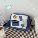 Canvas One-shoulder Small Square Bag Multi-function Mobile Phone Package