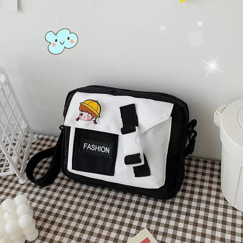 Canvas One-shoulder Small Square Bag Multi-function Mobile Phone Package