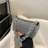 Sparkling Diamond Crossbody Messenger Bag
