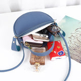 Mini Round Crossbody Bag PU Leather Ladies Handbag