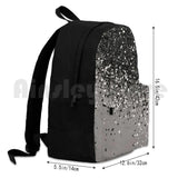 Silver Gray Glitter Shiny Decor Art Outdoor Hiking Backpack