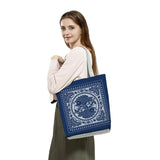 Chinese Style Floral Porcelain Printed Lady Handbag Shoulder Bag