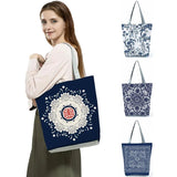 Chinese Style Floral Porcelain Printed Lady Handbag Shoulder Bag