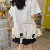 Japanese Harajuku Crossbody Bag Nylon Messenger Pouch for Travel