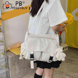 Japanese Harajuku Crossbody Bag Nylon Messenger Pouch for Travel