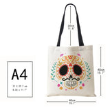 Abstract Art Skull Horror Print Shopping Bags Women Folding Reusable