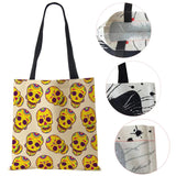 Abstract Art Skull Horror Print Shopping Bags Women Folding Reusable