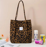 Corduroy Women Bag Large Capacity Shopping Bags Literature Youth Handbags