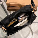 Embroidered Bag Rhombic Chain Small Fresh Shoulder Messenger Bag