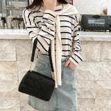Embroidered Bag Rhombic Chain Small Fresh Shoulder Messenger Bag