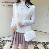 Embroidered Bag Rhombic Chain Small Fresh Shoulder Messenger Bag
