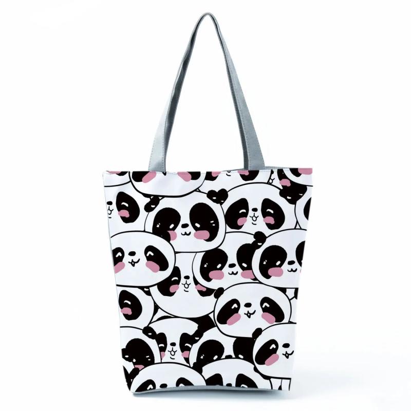 3D Women Foldable Tote Bag Cartoon Animal Funny Casual Reusable Shopping Bag