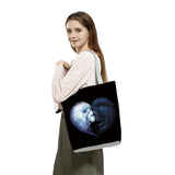 Cute Squirrel 3D Print Handbag Animal Graphic Shopping Bag