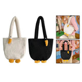 Funny Plush Handbag Goose Bag Tote Soft Large Capacity Shoulder Bag