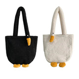Funny Plush Handbag Goose Bag Tote Soft Large Capacity Shoulder Bag