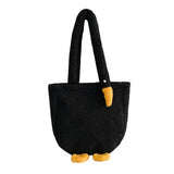 Funny Plush Handbag Goose Bag Tote Soft Large Capacity Shoulder Bag