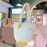 Funny Plush Handbag Goose Bag Tote Soft Large Capacity Shoulder Bag