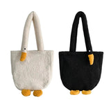 Funny Plush Handbag Goose Bag Tote Soft Large Capacity Shoulder Bag