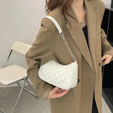 Vintage Canvas Shoulder Bag Solid Zipper Underarm Bags Casual Hobo Shopping Bag