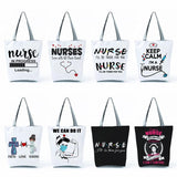 Nurse Print Handbags Eco Reusable Shoulder Bag