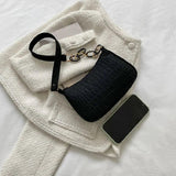 Felt Chain Handbag for Women Texture Underarm Bag for Girls