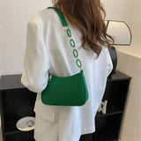 Felt Chain Handbag for Women Texture Underarm Bag for Girls