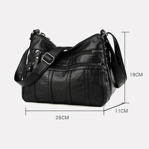 Retro Women PU Leather Shoulder Pouch Crossbody Handbag