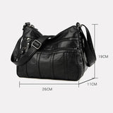 Retro Women PU Leather Shoulder Pouch Crossbody Handbag